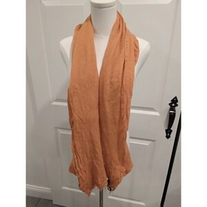 Christopher Fischer 100 Percent Cashmere Orange Scarf